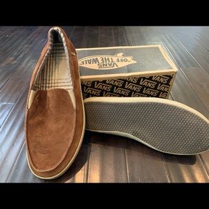 Brown leather upper vans